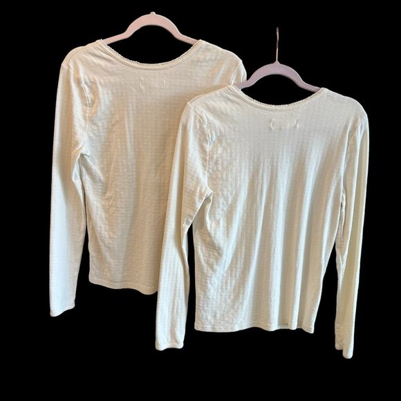 Idyllwind By Miranda Lambert Country Road Beige Lace-up Tops Lot of 2 - Picture 3 of 9